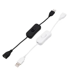 28cm kabel USB z włącznikiem/wyłącznikiem przedłużenie kabla przełącz na lampa USB wentylator USB przewód zasilający trwała gorąca sprzedaż Adapter