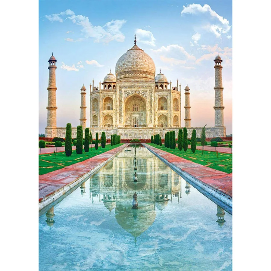 5D Diy Full Drills Diamond Painting Taj Mahal India Buliding 3D Diamond Embroidery Sale Rhinestones Pictures Wall Art Home Decor