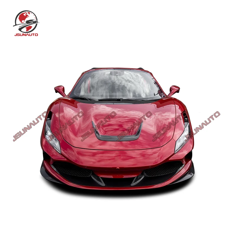 For Ferrari F8 N Style Dry Carbon Fiber Body Kit For Ferrari F8 Spider Front Bumper Lip Flaps Side Skirts Rear Diffuser Wing