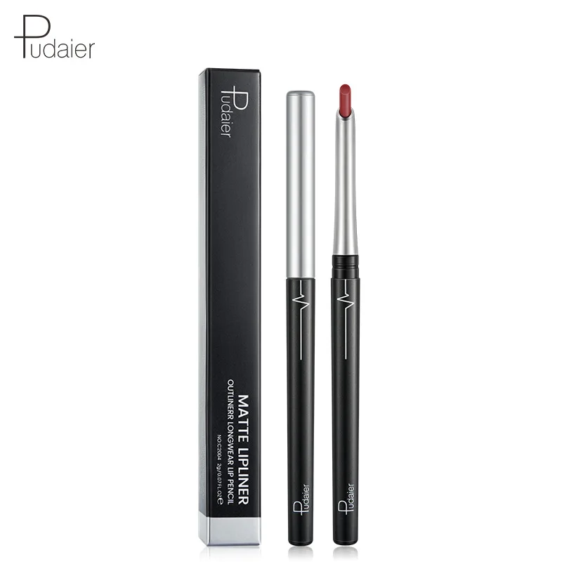 Pudaier Stereo Matte 17 Kleur Lip Potlood Automatisch Ontkleuren Oogschaduw, Eyeliner, Rode Lippenstift Make-Up Cosmetische Gift