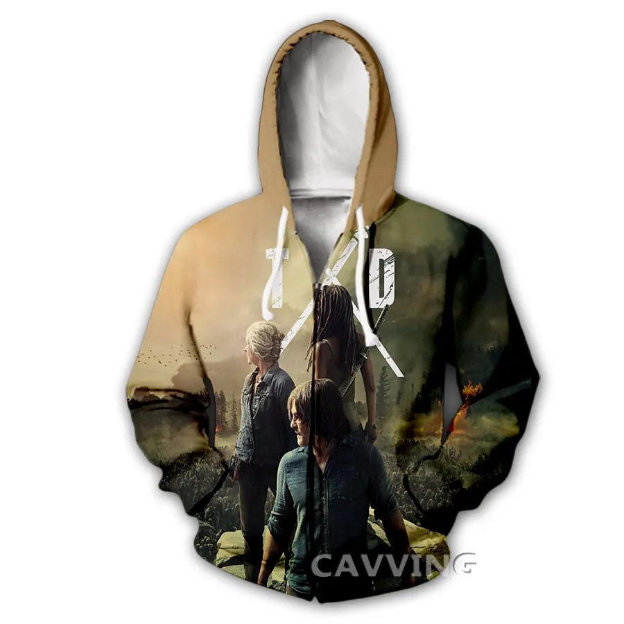 CAVVING 3D Print Movie TV Series The Walking Dead Zipper Hoodies Zip Hooded Sweatshirt Harajuku Hoodie Sweatshirt for Men/women