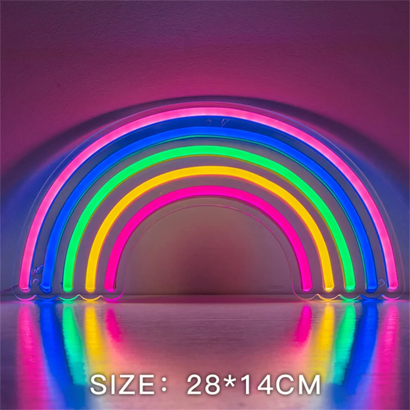 LED Neon Sign Night Light Design Art Decorative Lights Star lampada da parete in plastica per bambini Baby Room Bar Holiday Lighting Party