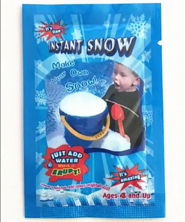 2019 White Magical Winter Growing Fake Snow Powder Grow Instant Christmas Children Magic Toys Use Again Like Ture For Novelties