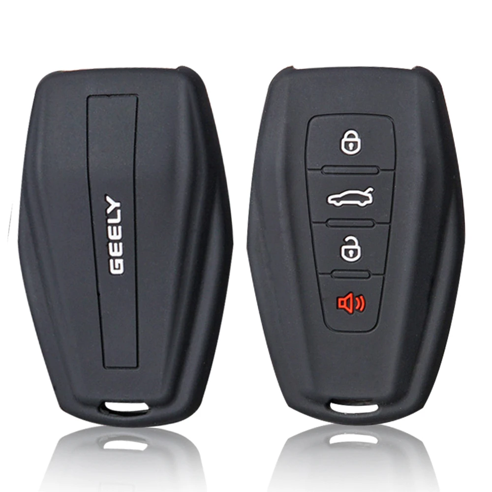 for Geely  Silicone car key cover case for Geely coolray X6 emgrand Global Hawk GX7 remote car accessories shell holder set