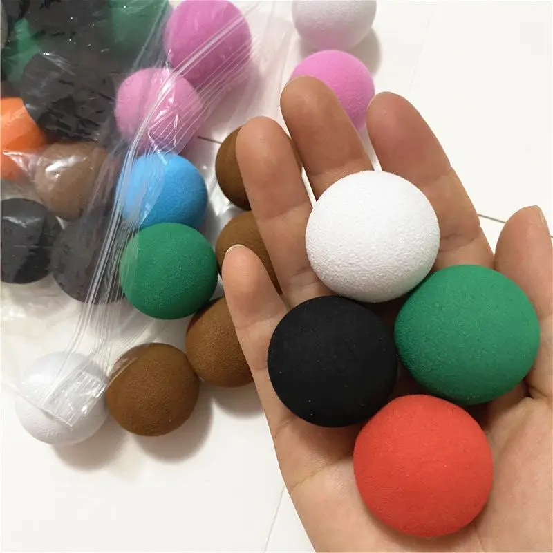 50pcs 30mm 10 Colors Golf Balls EVA Foam Soft Sponge Balls Golf/Tennis Training for Indoor Golf Practice Ball