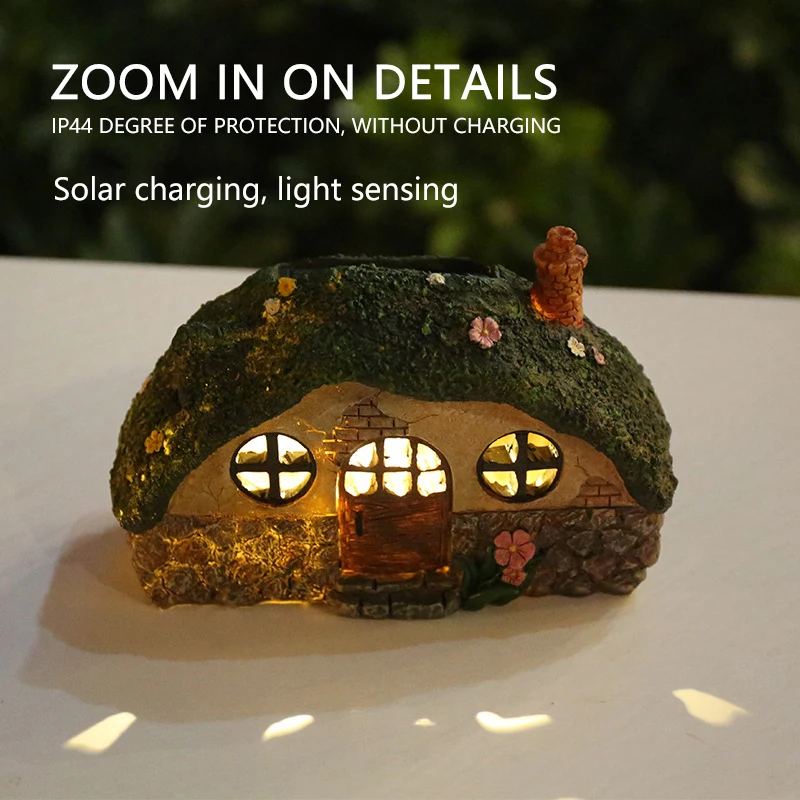 LED Solar Light Fairy House Outdoor Waterproof Garden Lawn Lamp Anti-Corrosion Solar Powered Pathway Lights For Garden Decor