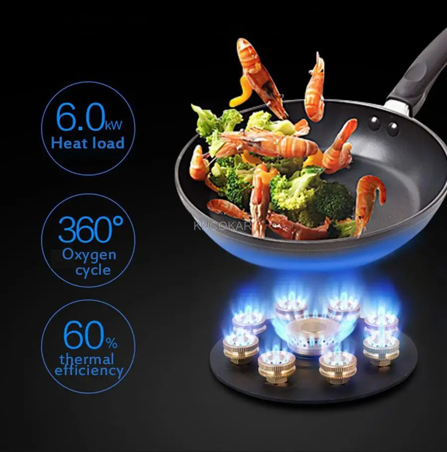 Inländischen Gas Herd Eingebettet Dual-bereich Natürliche Gas Verflüssigtes Gas Bench-top Herd Große Home Küche Reicht Gas kochfeld