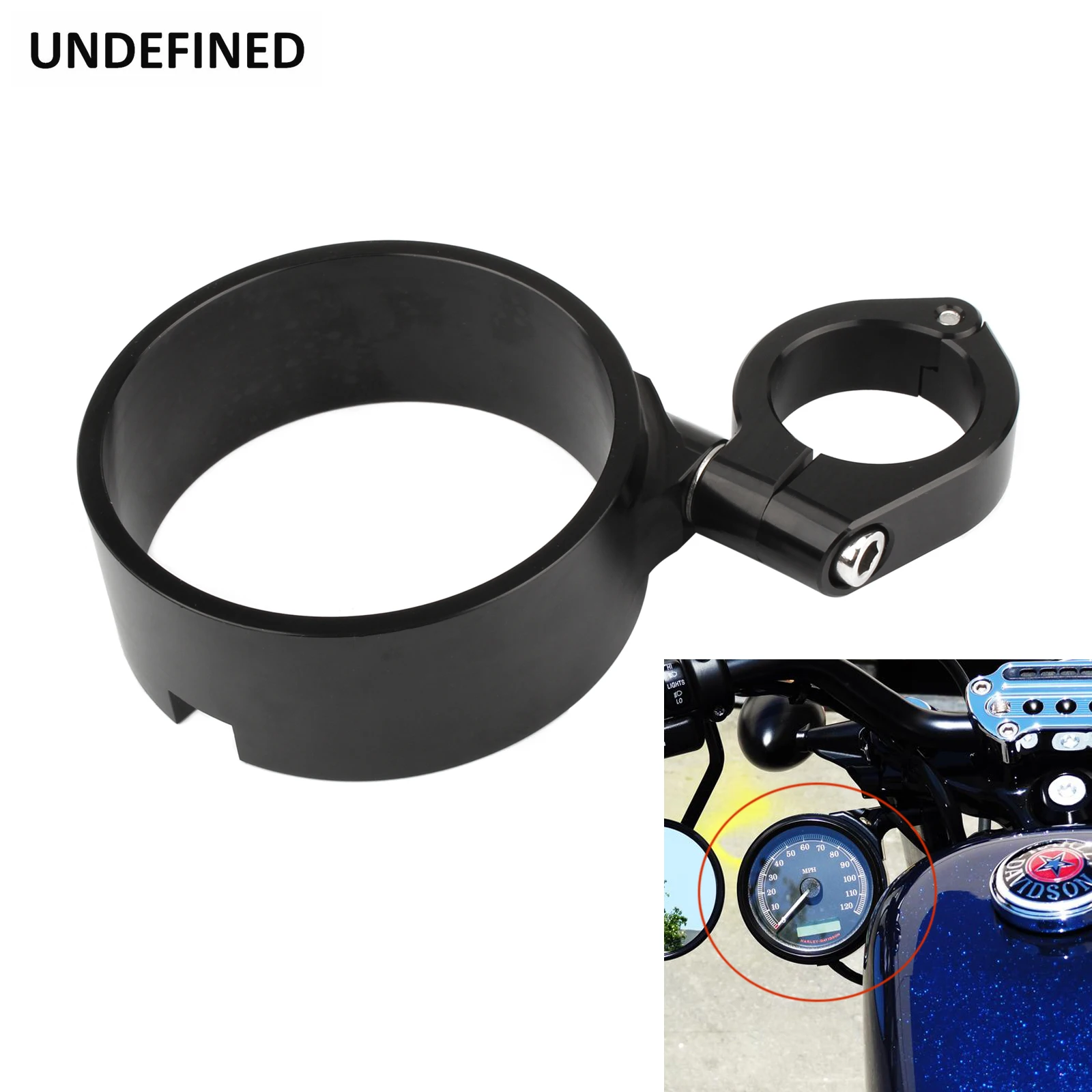 Motorcycle Speedometer Bracket Side Mount Speedo Ring 39mm Relocator Clamp for Harley Sportster 883 1200 XL 93-2015 Dyna 93-2005