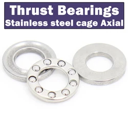 F2-6M F2.5-6M F4-9M F5-10M F6-11M ( 6 PCS ) Stainless Steel Cage Axial Ball Thrust Bearings 2*6*3*2.5*3*4*9*5*10*11*4.5 mm
