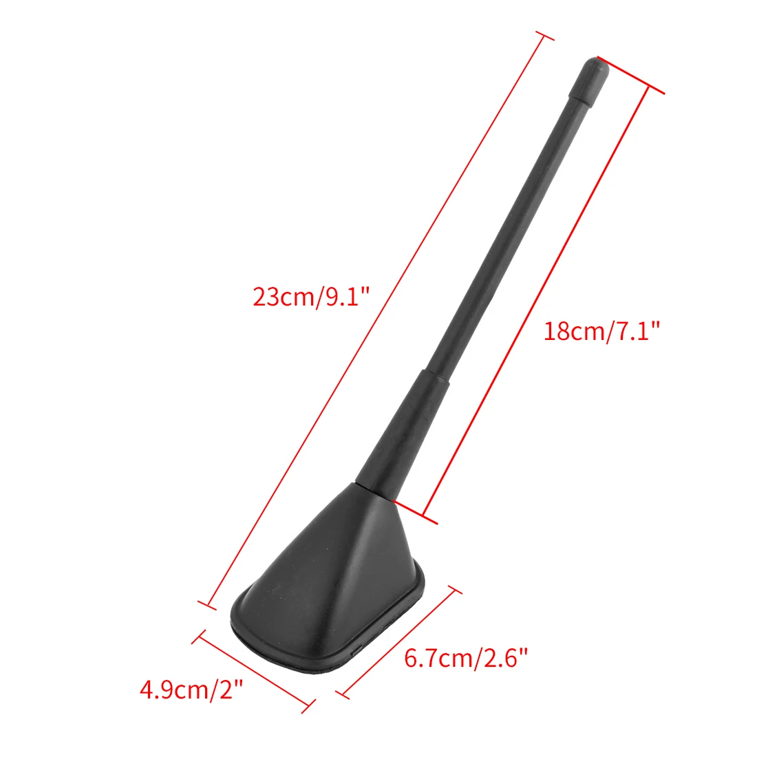 X Autohaux 21/23/24/37cm Universal Self Adhesive Car Roof Radio Signal Aerial Antenna Decorate Black Car Decorative Antenna