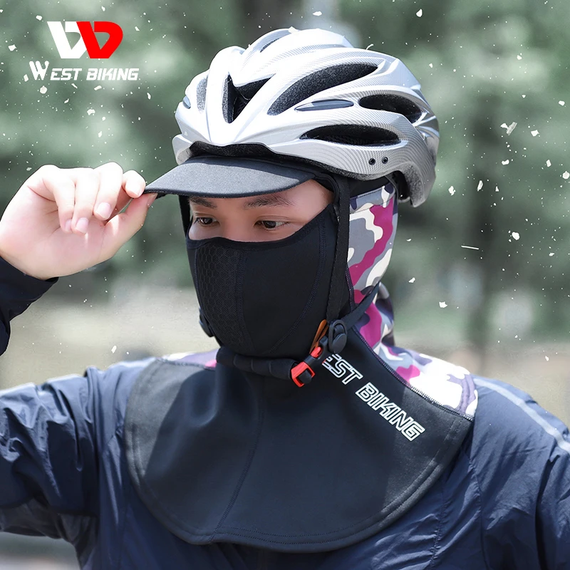 WEST BIKING Winter Warm Cycling Cap Men Women Balaclava Sport Scarf Neck Warmer Ski Bicycle Motocycle Running Head Cap Bike Hat