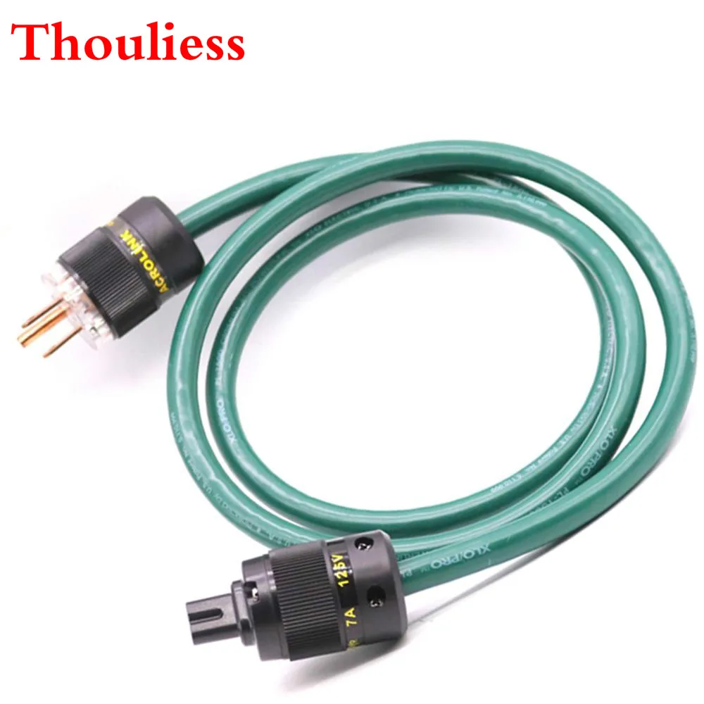 

Thouliess HIFI XLO OFC Power Cable Amplifier CD DVD Player Audio AC Power Cord with EU/US Power Plug Figure 8 C7 IEC Connector