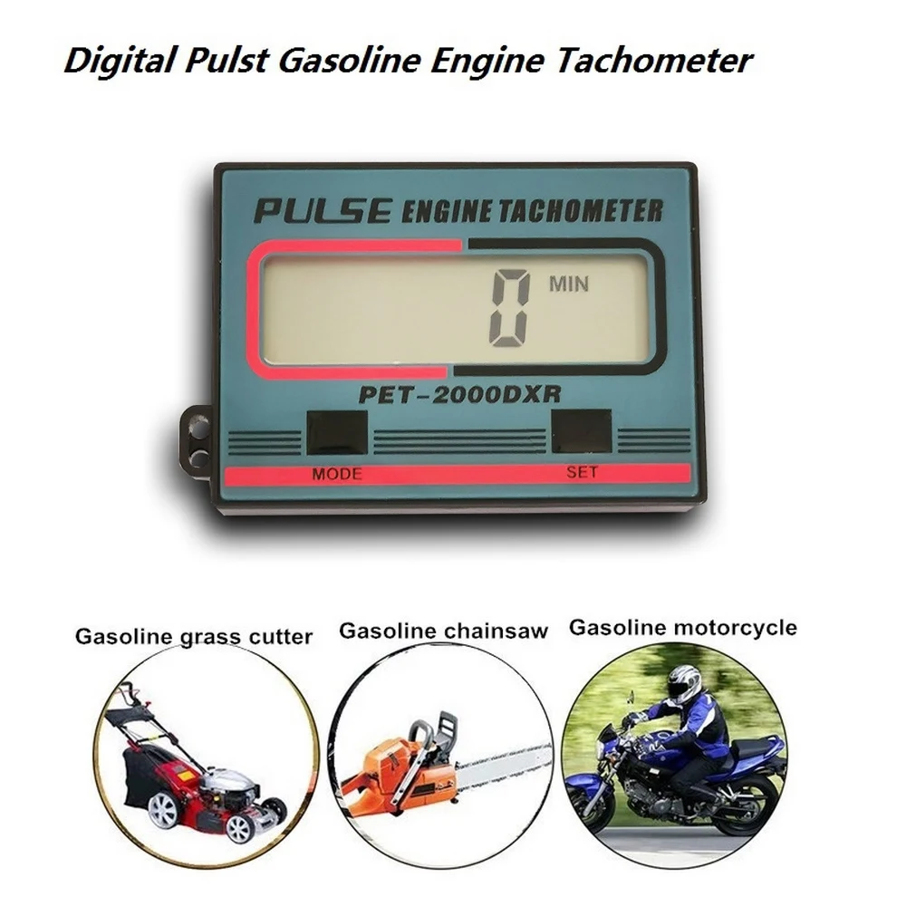 Car Engine Tachometer Handheld Digital Induction Chain Saw Tachometer for Chainsaw Lawnmowers Gasoline Engine Timed in Minutes