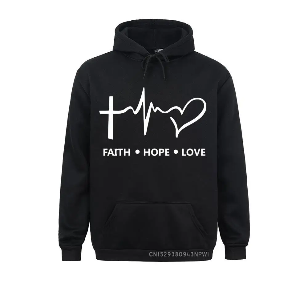 Faith Hope Love Sweatshirt Christian God Teen Gift Sportswear Homme Long Sleeve Men Hoodie Hipster EU Size