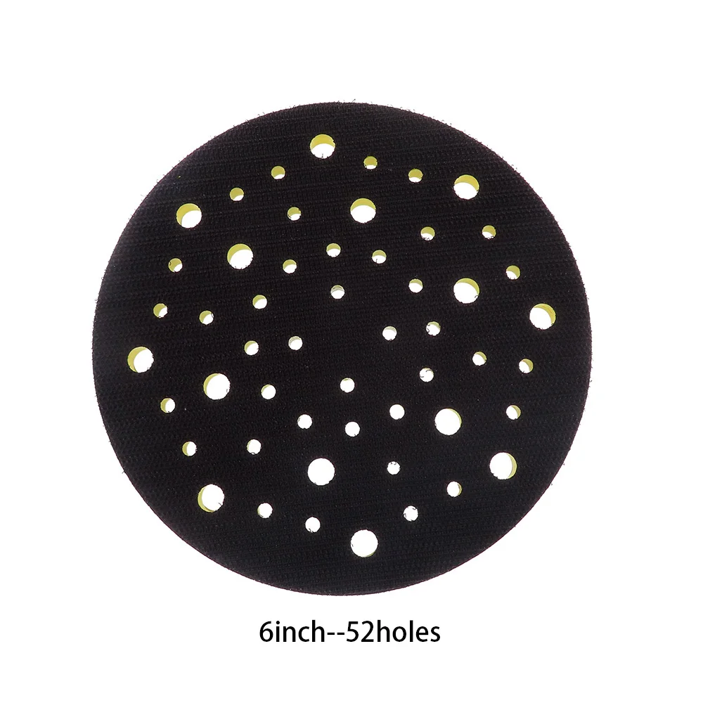 6 "150mm 9/15/17/52 furos lixadeira almofada de apoio gancho & loop lixa almofadas com 5/16"-24 rosca livre de poeira lixa disco titular para mirka