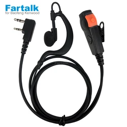 Double PTT Button Headset Mic Earpiece for Kenwood Baofeng UV-10R UV-5R UV-82 BF-888s UV-S9 Plus Walkie Talkie Two Way Radio