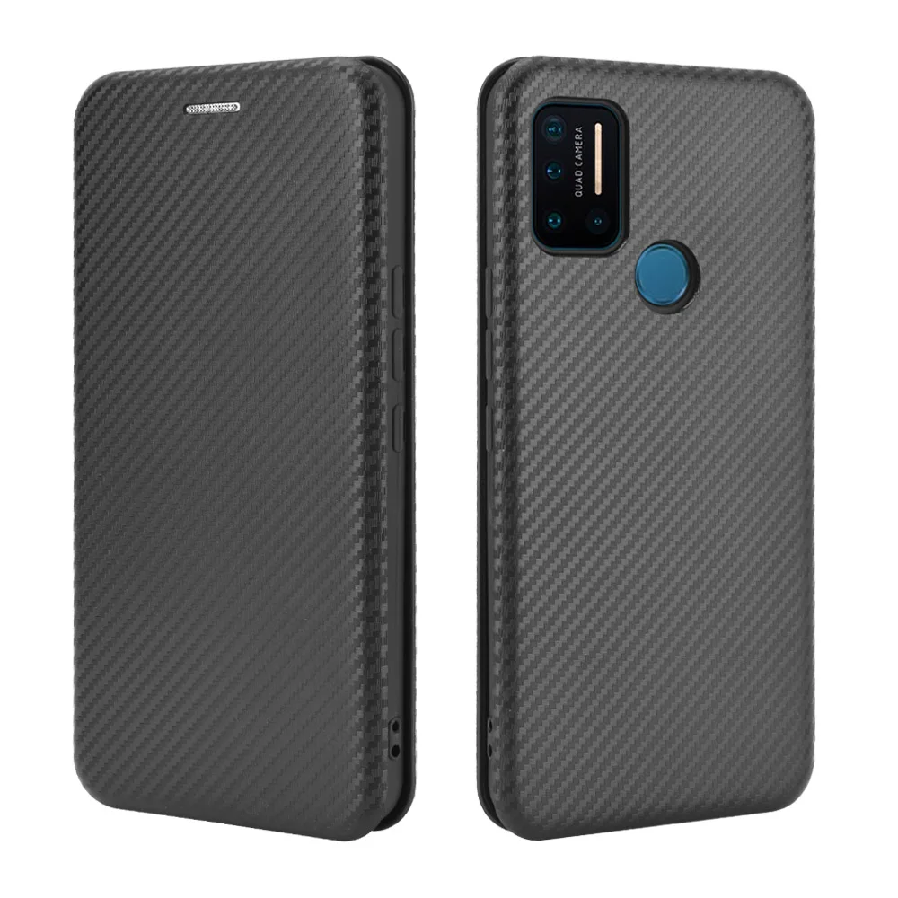 For UMIDIGI A9 Pro Case For UMIDIGI A9 Case Carbon Fiber Flip Leather Case For UMIDIGI A9 Pro A9Pro A 9 Pro Case Cover