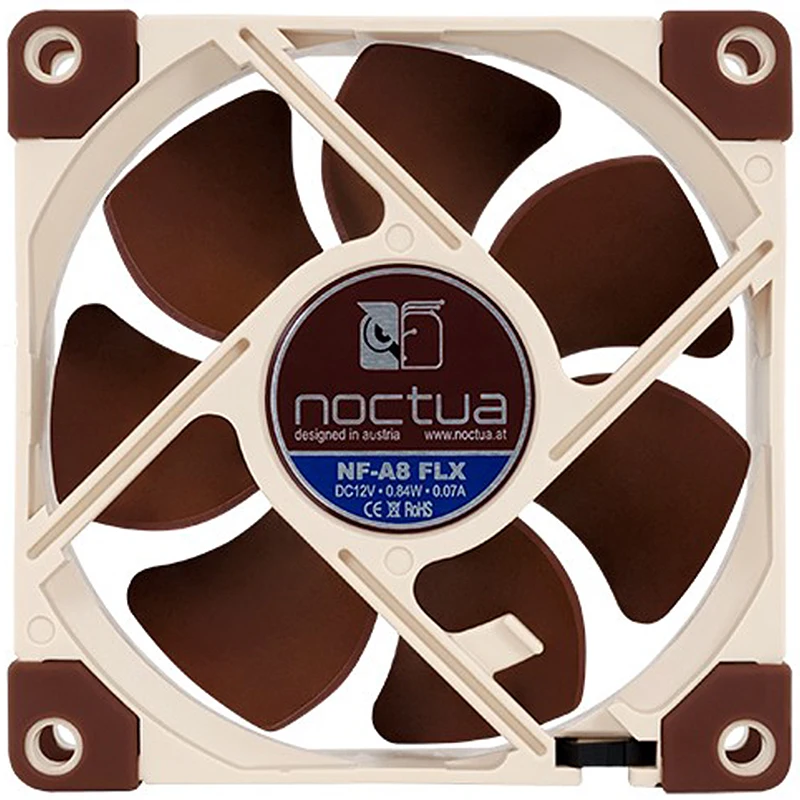 Imagem -05 - Noctua Nf-a8 Case Ventilador 80 mm Cpu Ventiladores de Refrigeração 3pin 4pin Pwm Silencioso Controle de Temperatura Dissipador Fãs