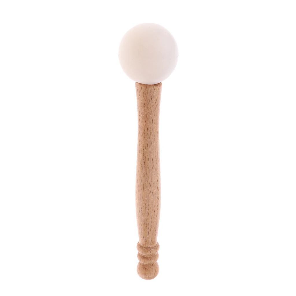 Tibetan Singing Bowls  Mallet Hand Percussion Accessory for Relaxing Rubber Wooden Mallet Hammer