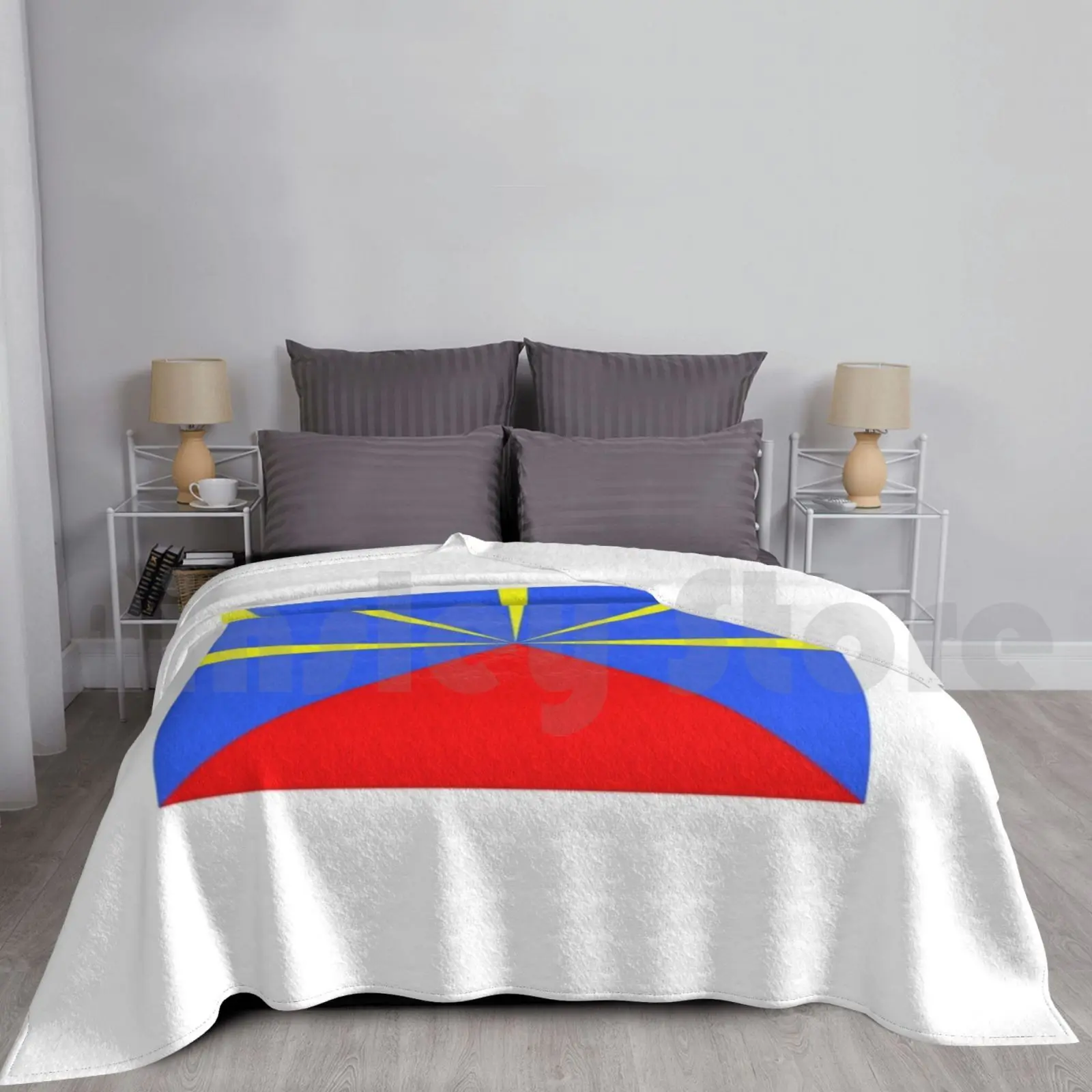 An Island Blanket Fashion Custom Landscapes To Discover So Dont Hesitate Go To Reunion Island 974 The Flag Of