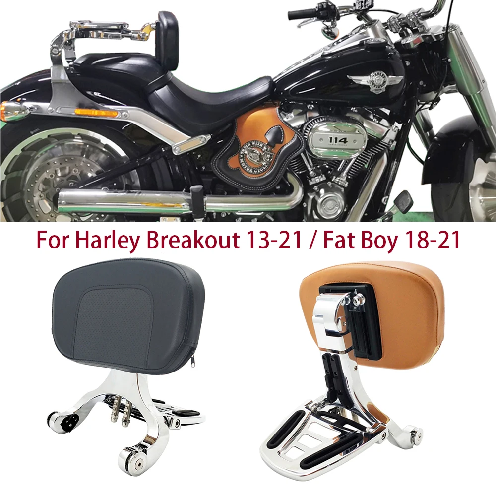 

Motorcycle Multi-Purpose Driver Passenger Backrest For Harley Softail Fat Boy FLFBS FLFB 2018-2021 Breakout FXBRS 2013-2021