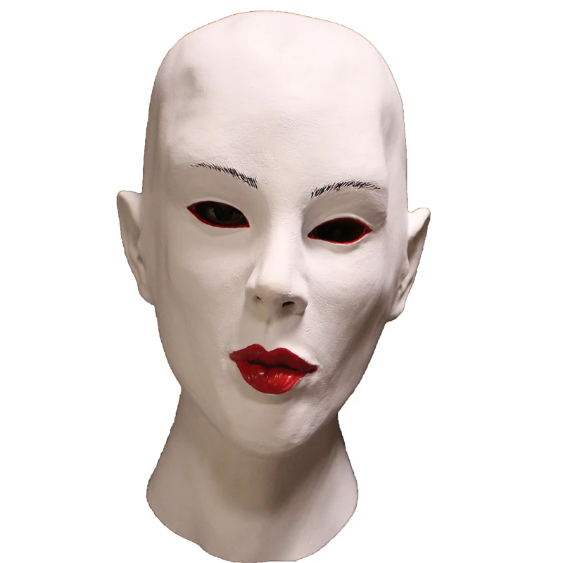 Realistic Female Bald Head Human Face Mask Latex Masks Woman Sissy Self-design