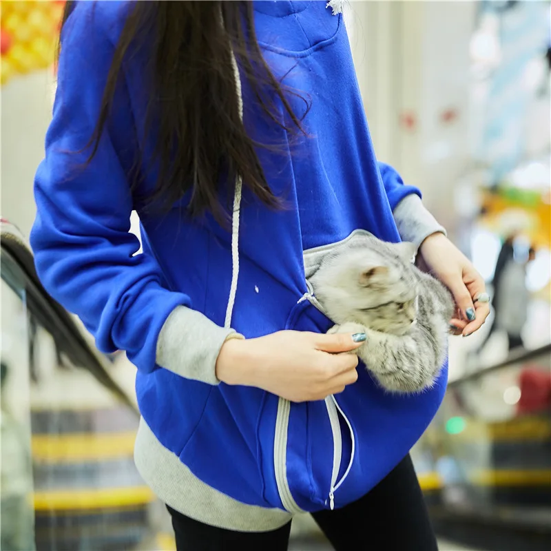 Imagem -04 - Bolsa Feminina com Capuz Bolsa para Carregar Animais de Estimação Cão Gato Bolso Canguru sem Orelhas