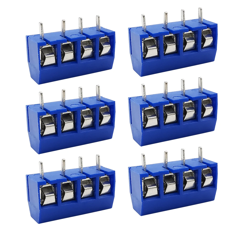 5–50 Stück KF301-2P KF301-3P 5 mm PCB-Schraubklemmenblock KF301 2-poliger 3-poliger Drahtverbinder gerade Nadel blau