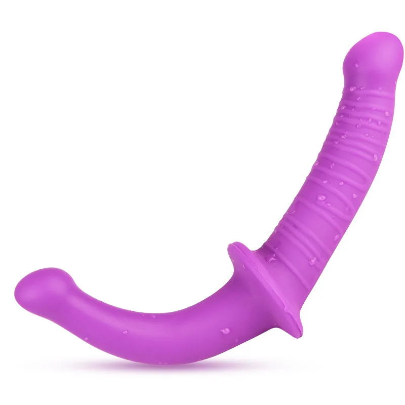 Strap on Double Dildo Clitoris Stimulator Anus Vagina Massage G Spot Dildo Penis Strapless Wearable Sex Toys for Lesbian Women