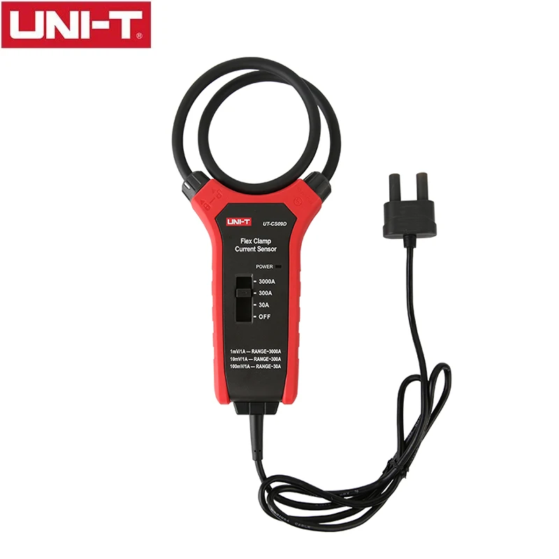 

UNI-T UT-CS09D Flex Clamp Sensor High Precision Automatic Range AC 30A/300A/3000A Electrician Clamp Meter