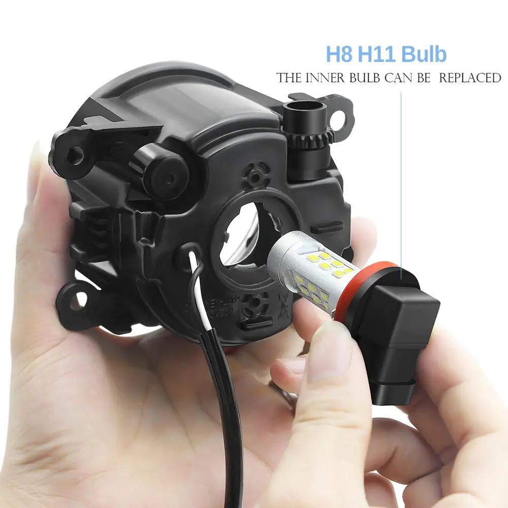 Angel Eye Fog Light Car Front Bumper Fog Lamp Halo Ring DRL For Ford Focus Fusion Fiesta EcoSport C-Max Transit Mondeo Explorer