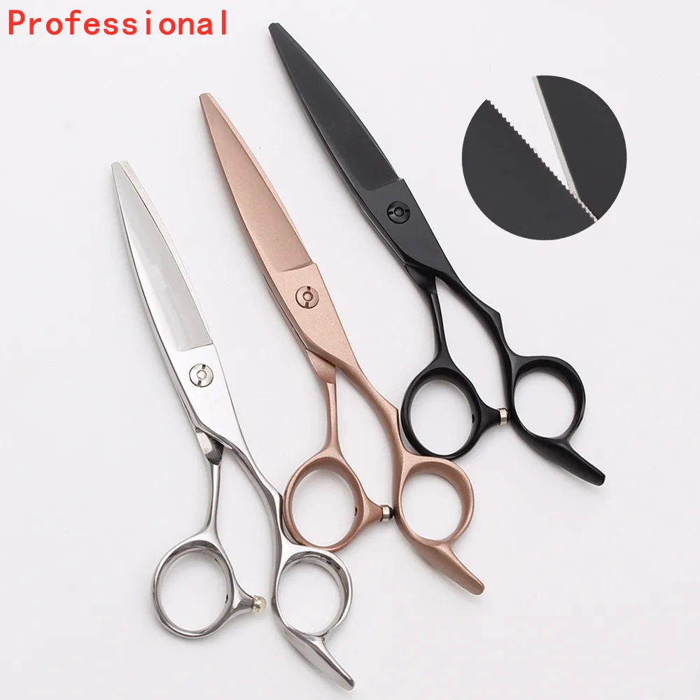 

6,0 Профессиональные Парикмахерские ножницы для волос, Парикмахерская Лазерная линия с маленькими зубцами 440C, Японские Стальные бриллиантовые инструменты для салона C9123