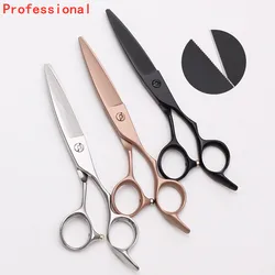 6.0 Hair Scissors Professional Hairdressing Barber Small Teeth Laser Line 440C Japanese Steel Cut Shears Salon Tools C9123