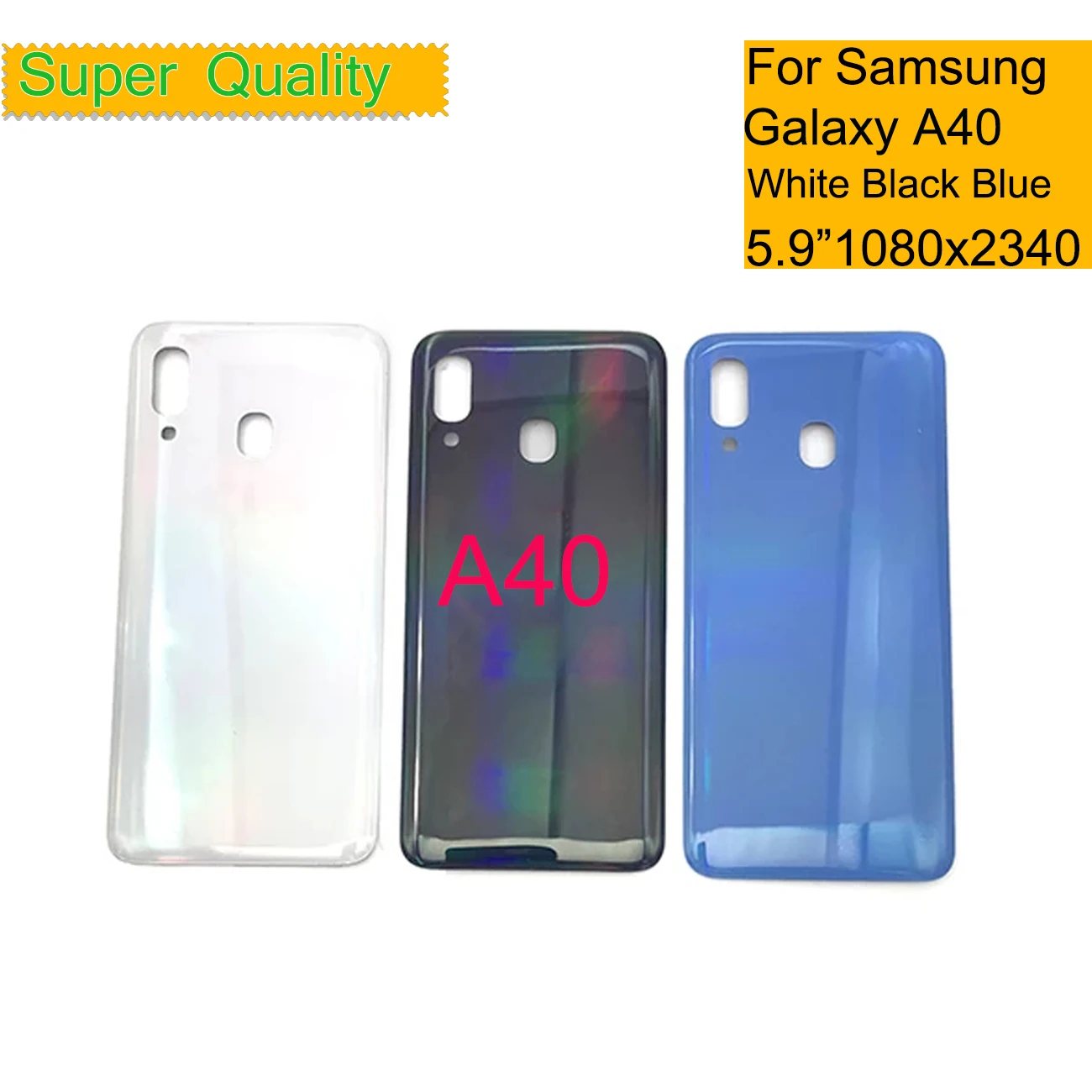 10Pcs/Lot For Samsung Galaxy A40 A405 A405F SM-A405FN/DS Housing Back Cover Real Case Battery Door Chassis Shell Replacement