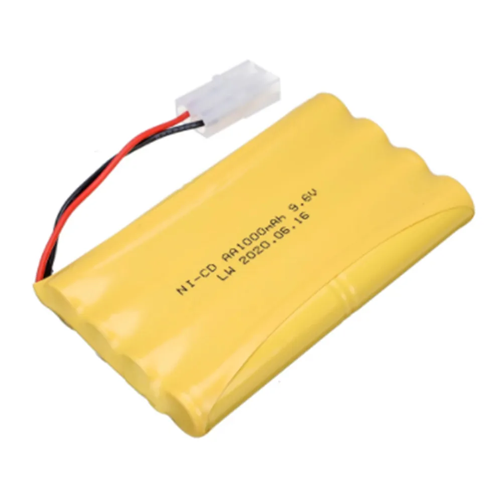 9.6v 1000mah Ni-CD Battery + Charger Set For Rc toy Car Boat Gun Tank Train Robot NICD AA 9.6v Rechargeable Battery Pack