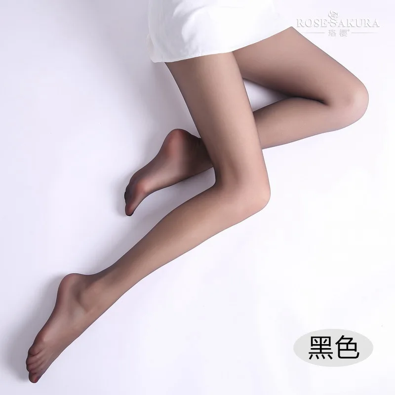 Silky ultra-thin 0D Matt stockings tights toes full transparent T- band Open Crotch Sexy Invisibilit Rose & Sakura