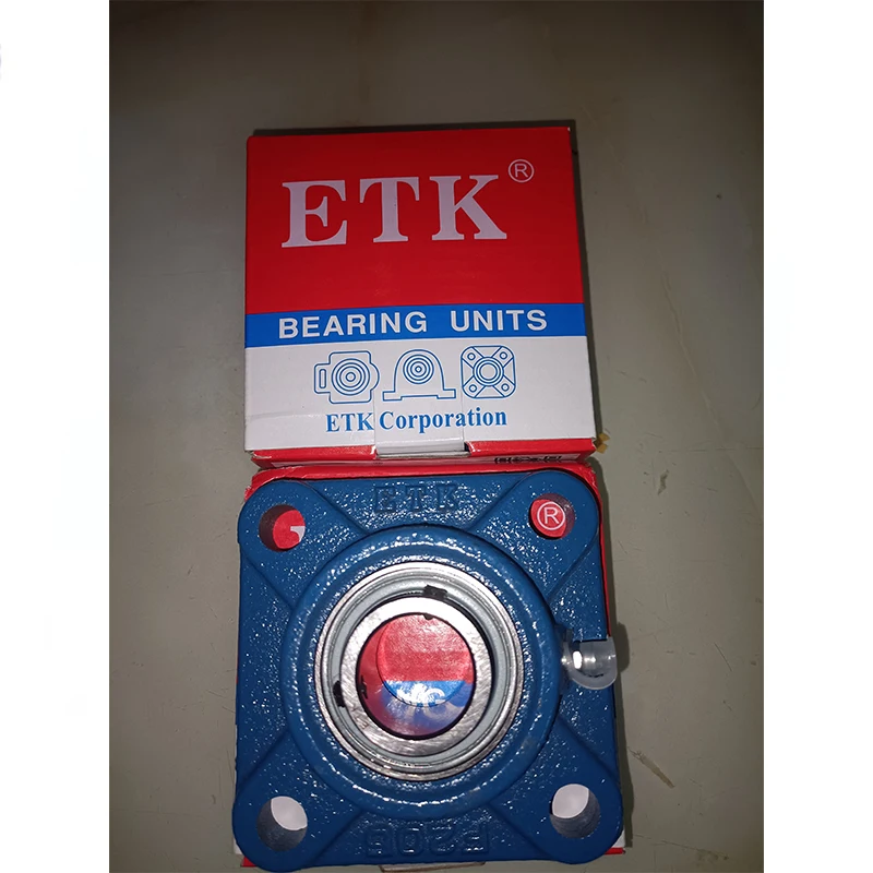 1/2PCS High quality ETK Square Seat Outer Spherical Bearing UCF204 UCF205 UCF206 UCF207 UCP208 UCF209 With Seat bearing