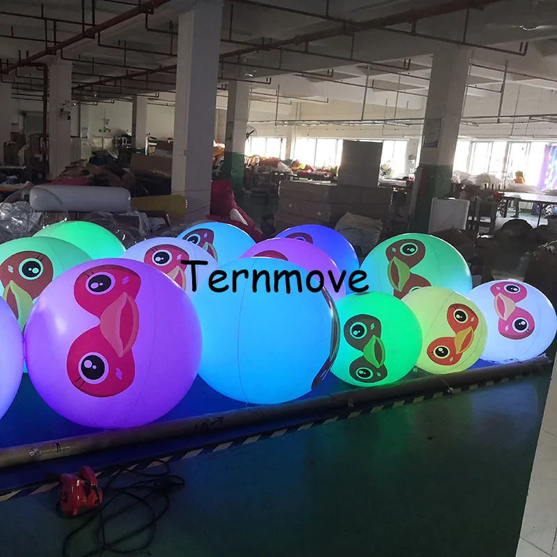 Hanging led light Inflatable Balloons Rechargeable battery led beach ball remote control color changing giant lighting balloon