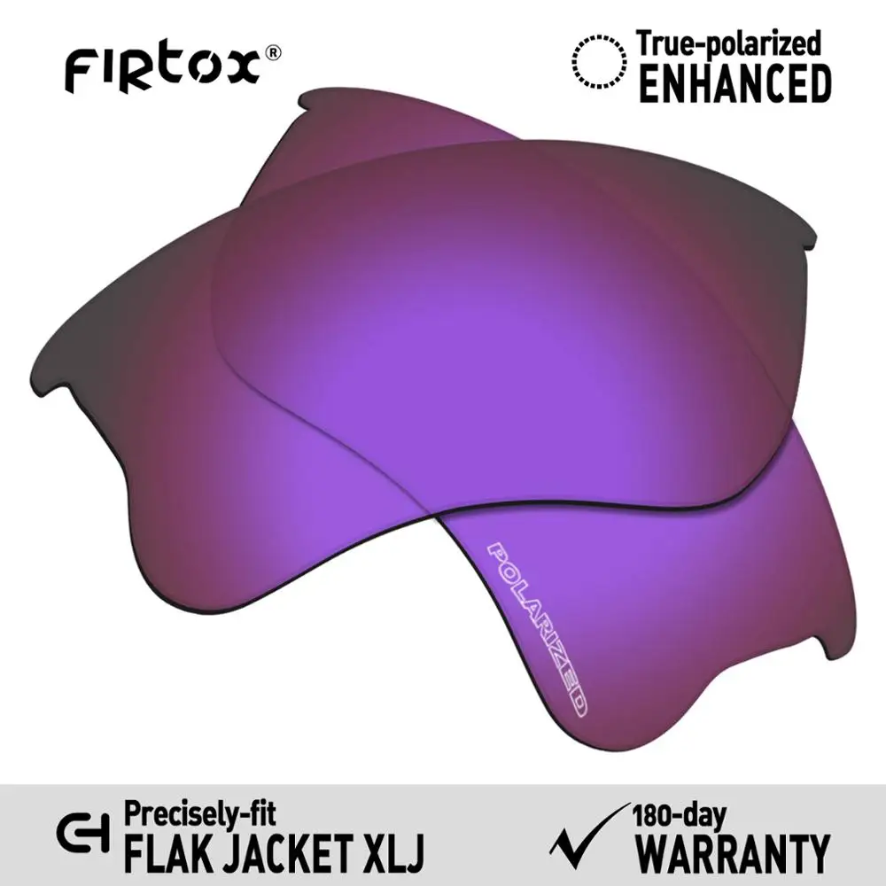 

Firtox Anti-Seawater Polarized Lenses Replacement for-Oakley Flak Jacket XLJ Sunglasses (Lens Only) - Purple Mirror