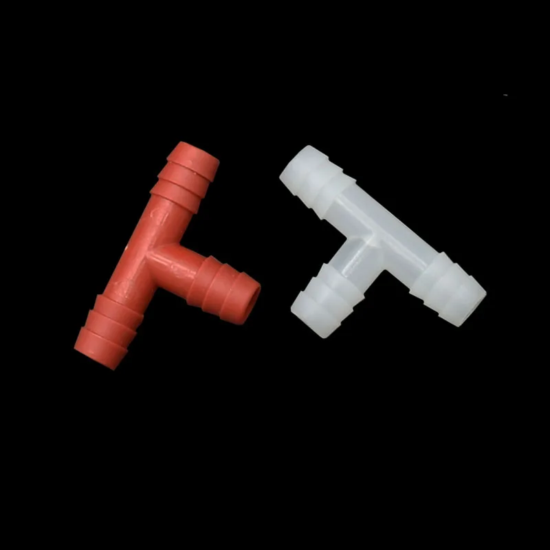 

8mm tee Connector water splitter 3/8 hose garden irrigation tee barb Drinking fountain Fittings 20 Pcs