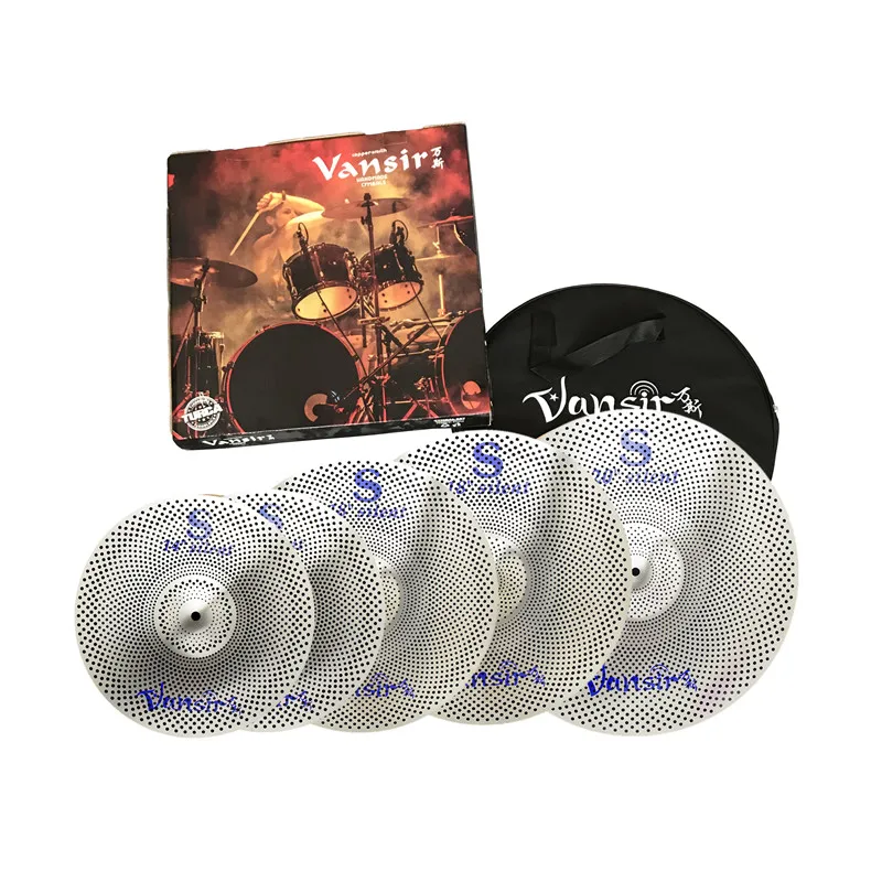 Vansir High Grade Low Volume Silent Cymbals Set 5 Pcs 14