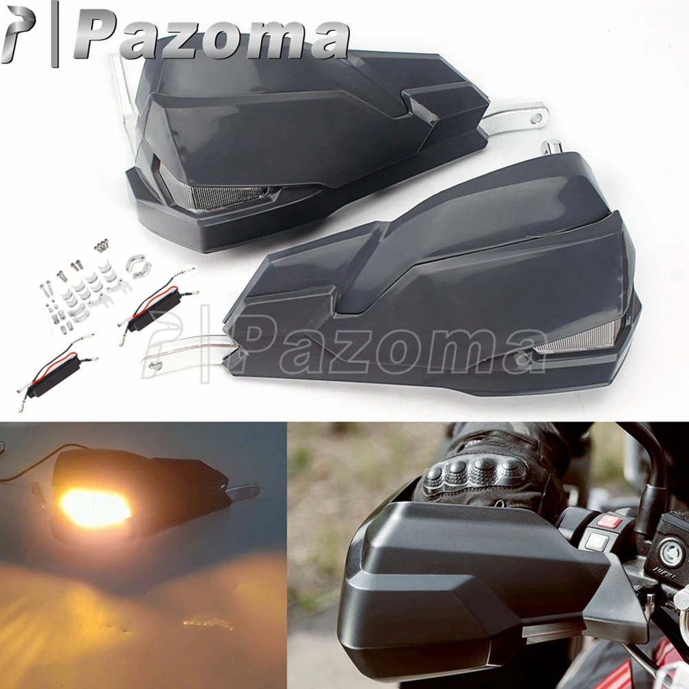 

Motorcycle Hand Guards LED Turn Signal Handguard For Honda Suzuki Kawaski Yamaha BMW Ducati Universal 22 25 28mm Handlebar Guard
