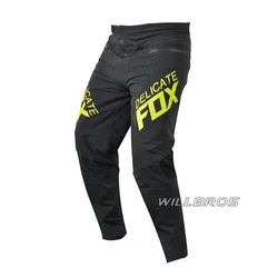 Pantalones delicados de Motocross para hombre, pantalón negro para bicicleta de montaña, todoterreno, MX, Dirt Bike, Atv, Utv