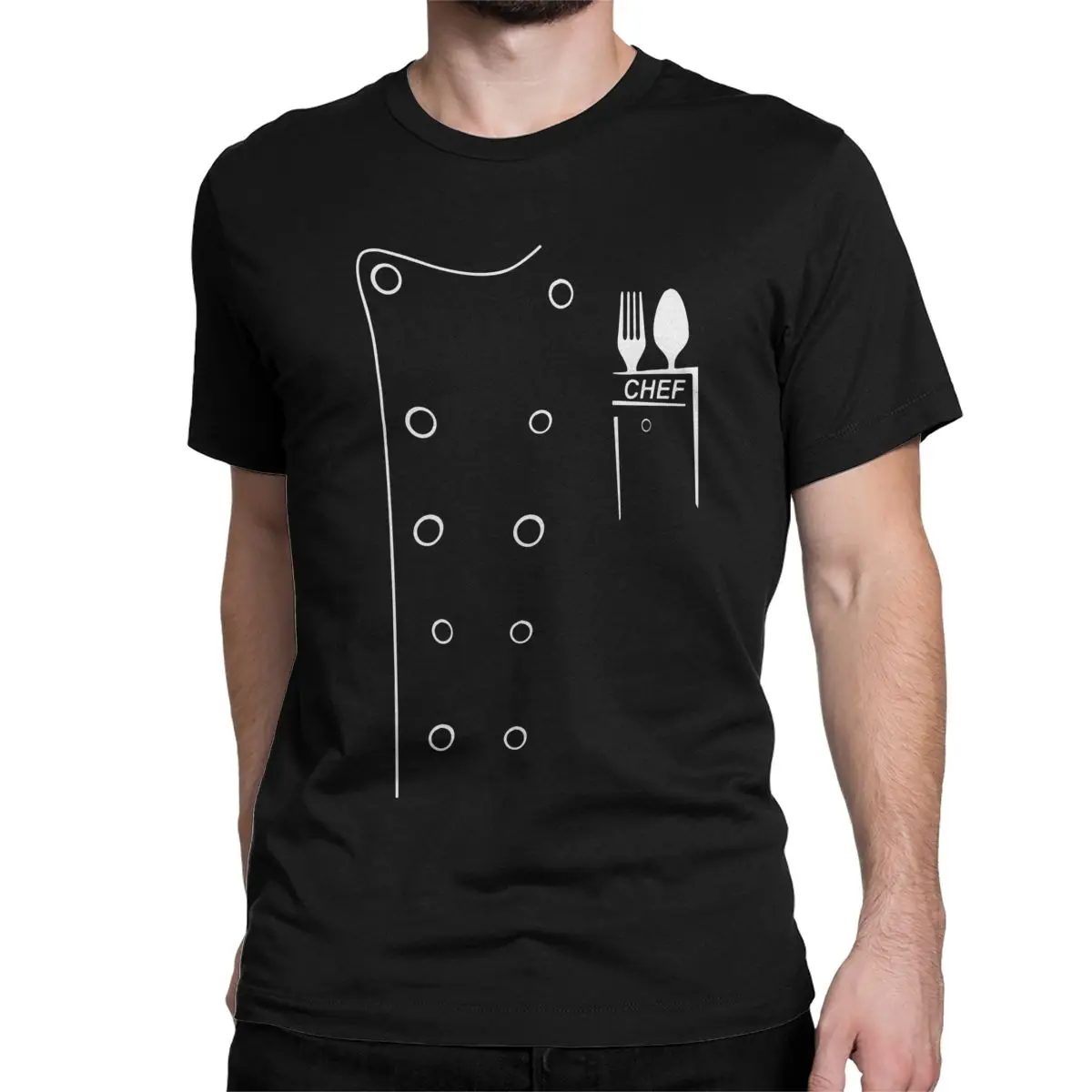 Men's Chef Cook Cooking Culinary T Shirts 100% Cotton Clothing Vintage Short Sleeve Round Neck Tee Shirt Unique T-Shirt