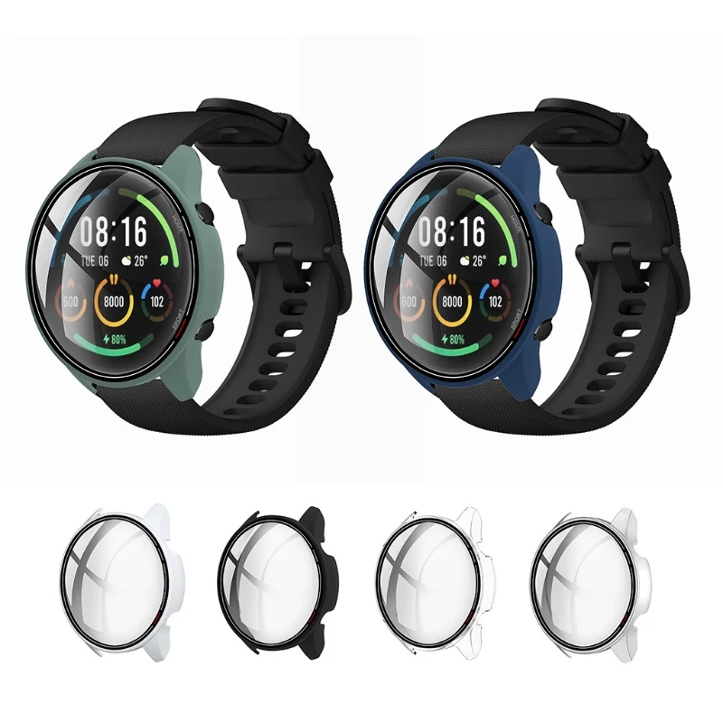 Hard Edge Screen Glass Protector Case Shell Frame For Xiaomi Mi Watch Color Sports Version Smart Watch Protective Bumper Cover