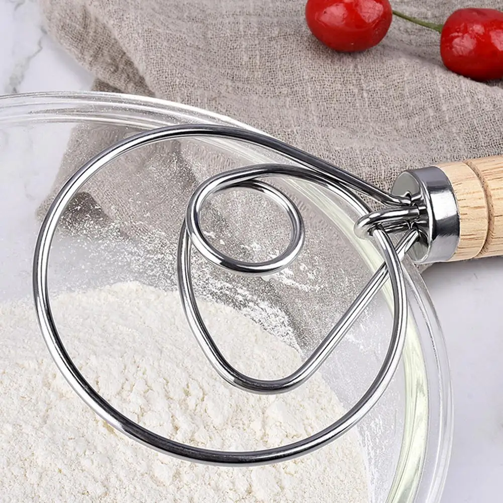 Bread Mixing Tool Danish Bread Dough Whisk Mixer Premium Stainless Steel Whisk For Mixing Eggs Flour Whipped Cream