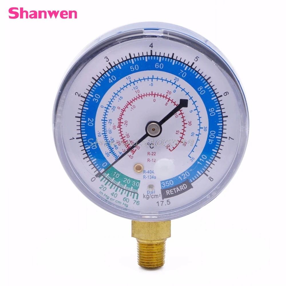 New Air Conditioner R410A R134A R22 Refrigerant Low Pressure Gauge KPA Blue Drop Ship