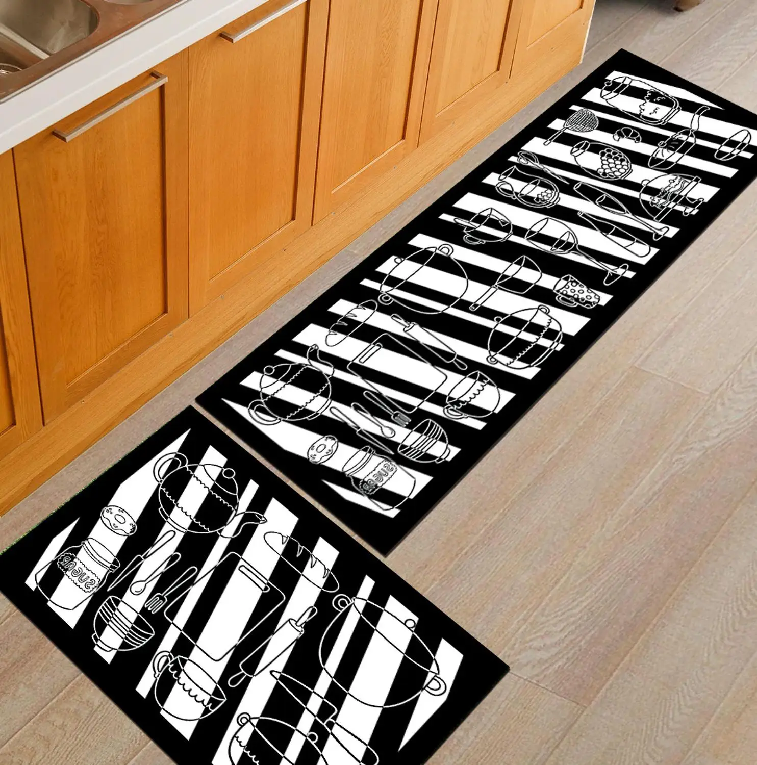 Kitchen Front Entrance Door Floor Mat Indoor Antislip Hallway Doormat  Long Carpet Rug For Bedroom Corridor