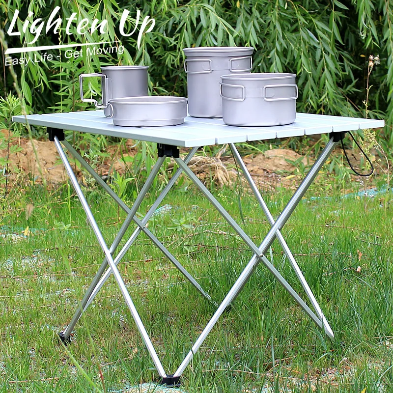 

Lighten Up Portable Table Outdoor Furniture Foldable Folding Camping Hiking Desk Traveling Outdoor Picnic Table Equipment