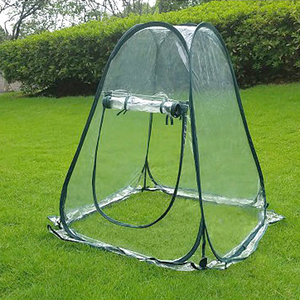 Garden Greenhouse PE Cover Plants Keep Warm Sunroom For Flowers Roll-up Windows Without Frame 80*70*70cm